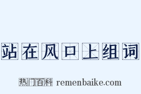 站在风口上组词是什么意思的图片